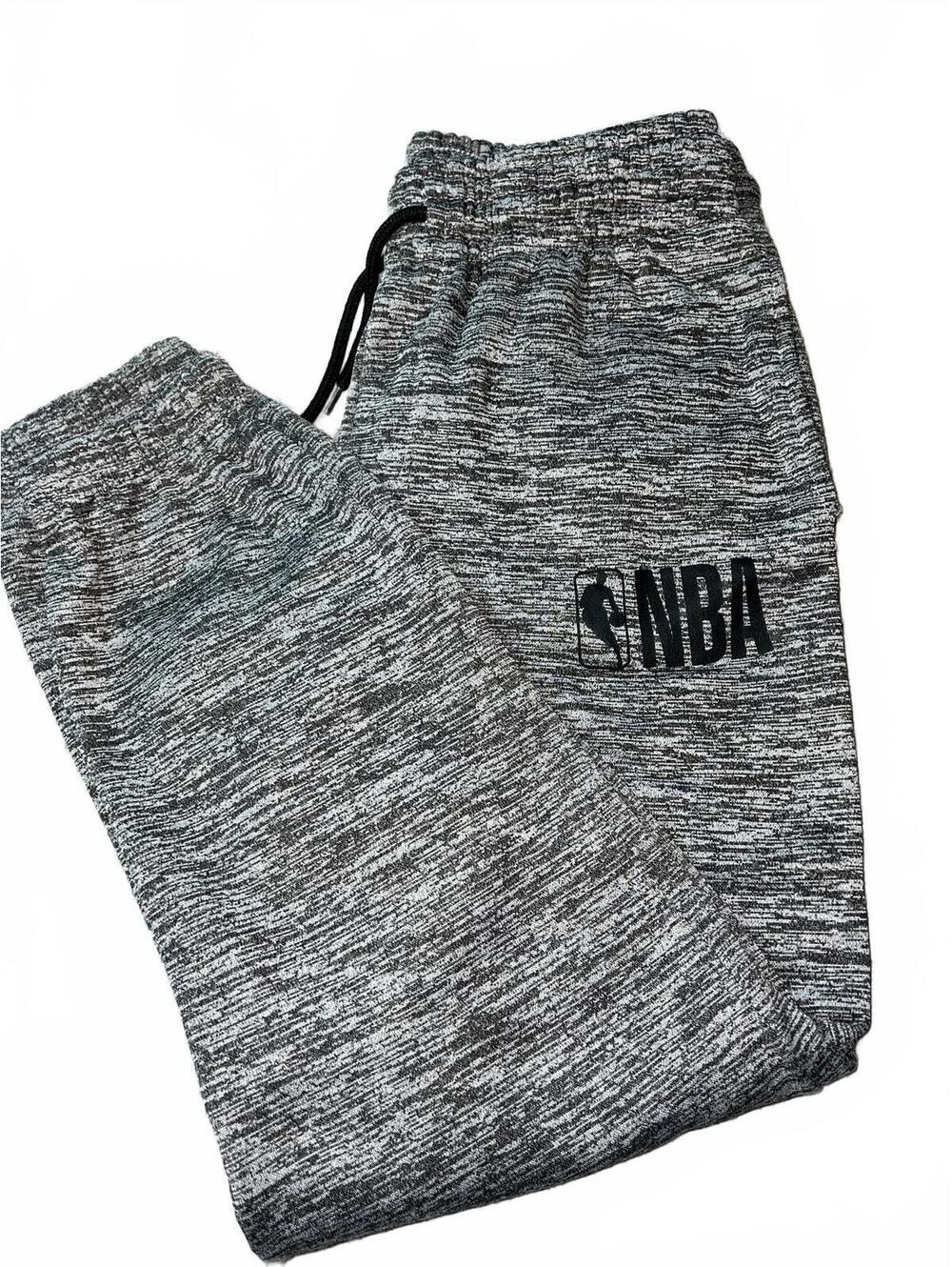NBA Men's Gray Marled Jogger Sweatpants Small